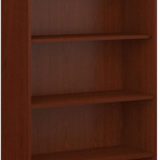 Bush Business Furniture Series C Tall 5 Shelf Bookcase in Mahogany, Large Storage and Display Bookshelf for Home or Professional Office